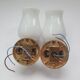 Pair of vintage bathroom gold and silver wall lights