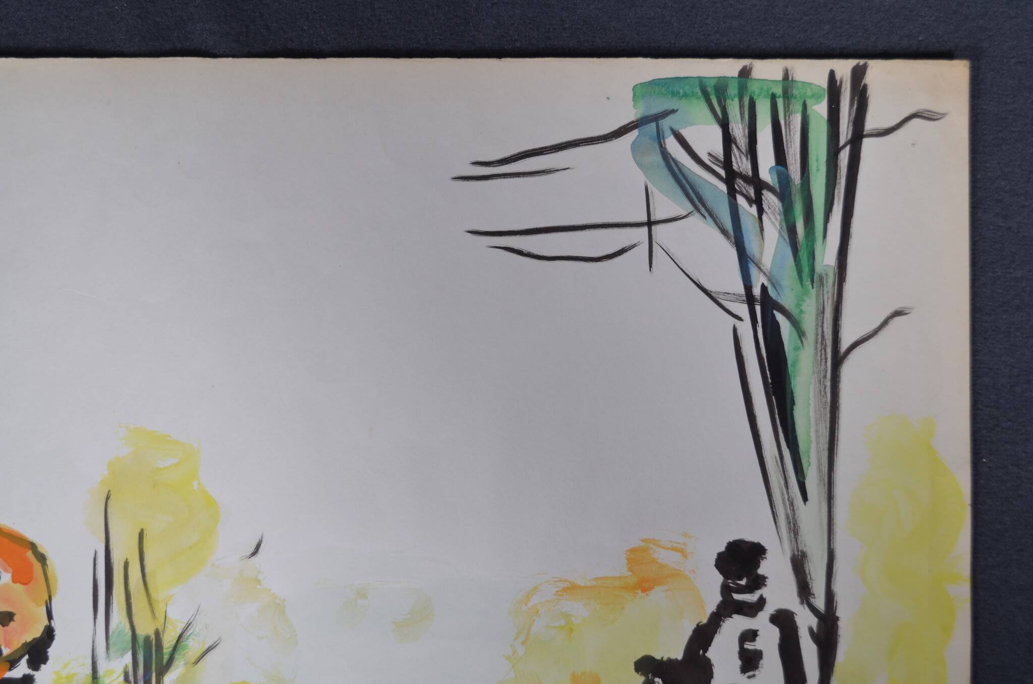 Alain Desormeaux (1931-2010) "The Riders" 1971 Oil on strong paper, signed and dated