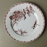 "Carmen" - 5 flat plates ø 23.5cm ironstone Sarreguemines U&C