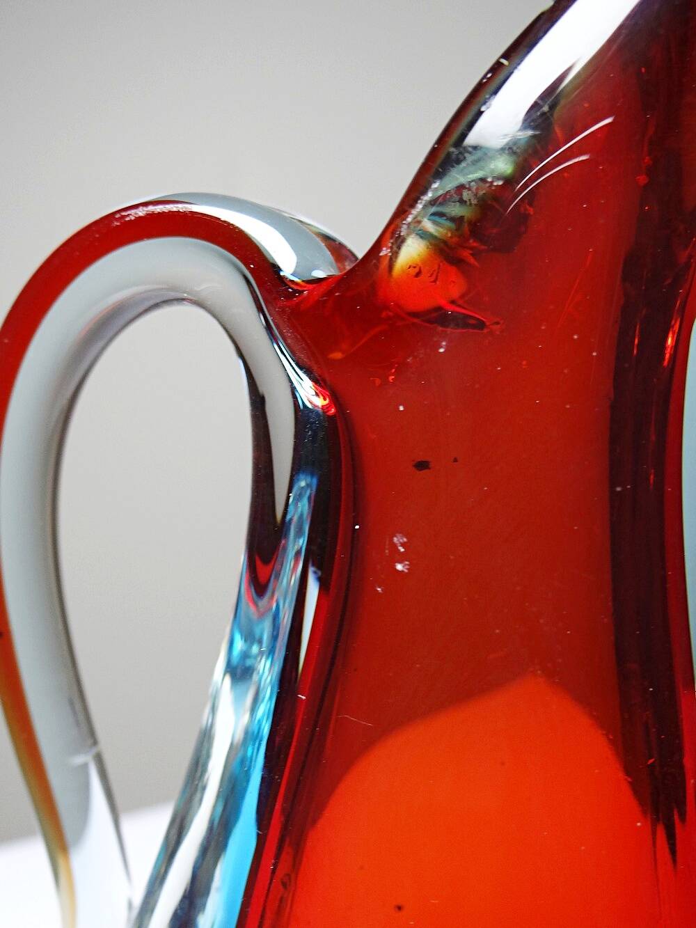 Vase pitcher submerged att. Flavio Poli, Murano 1960-1970