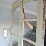 Old glass door