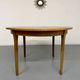 Vintage teak extendable round dining table Scandinavian design 1960s