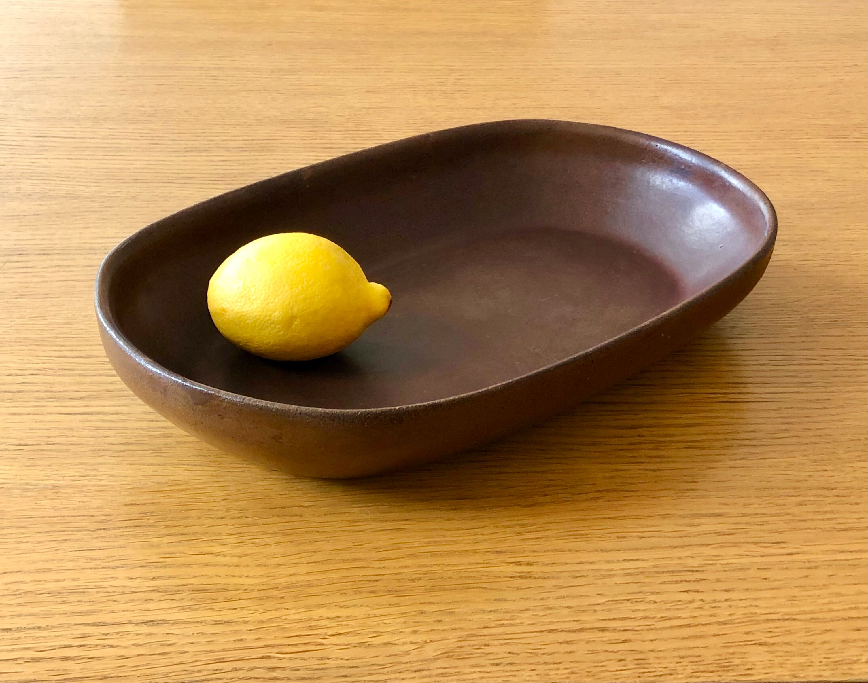 Vintage brown Dutch ceramic dish