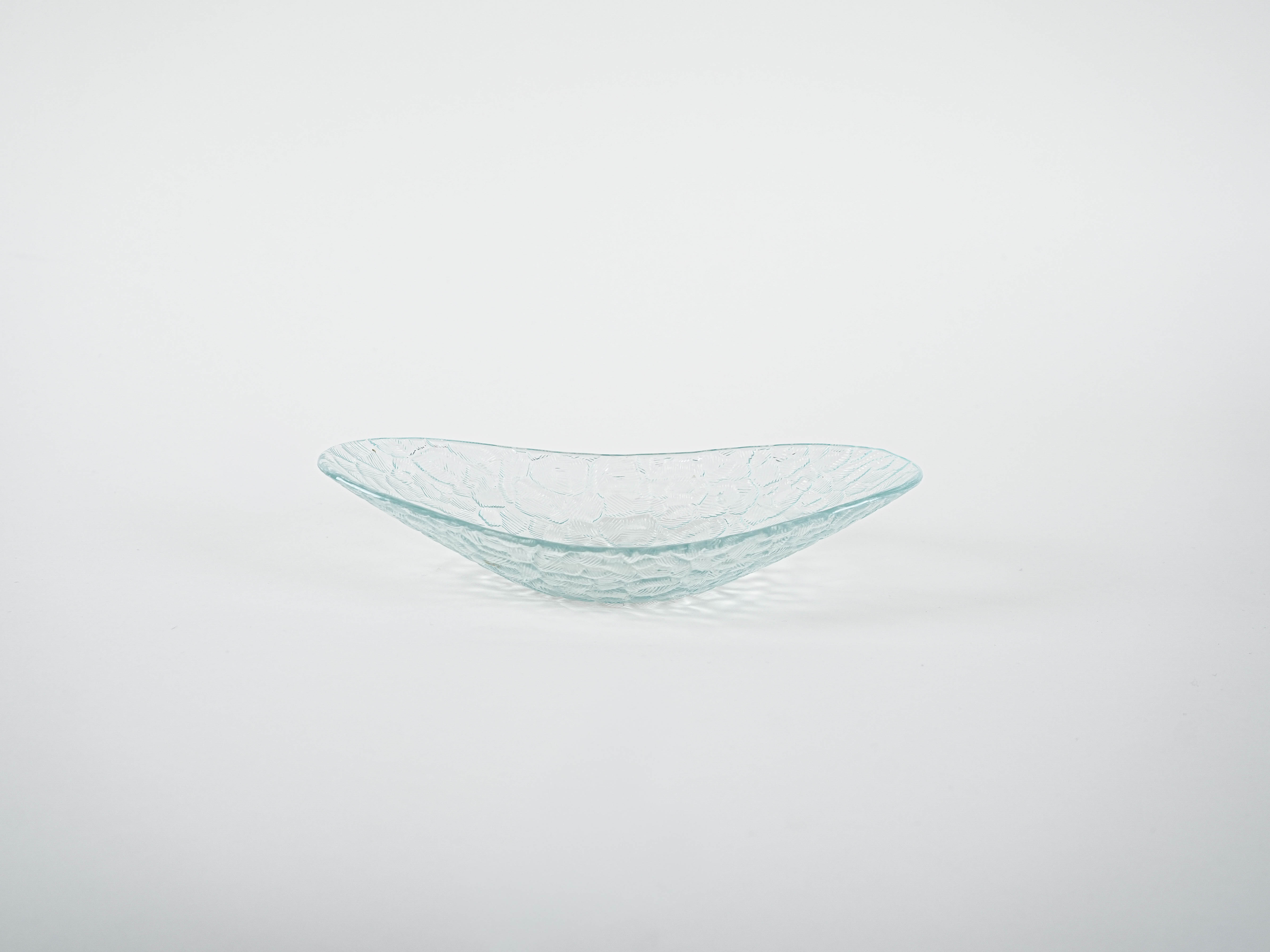 Glass serving dish, Danish design, 1970s, made in Denmark