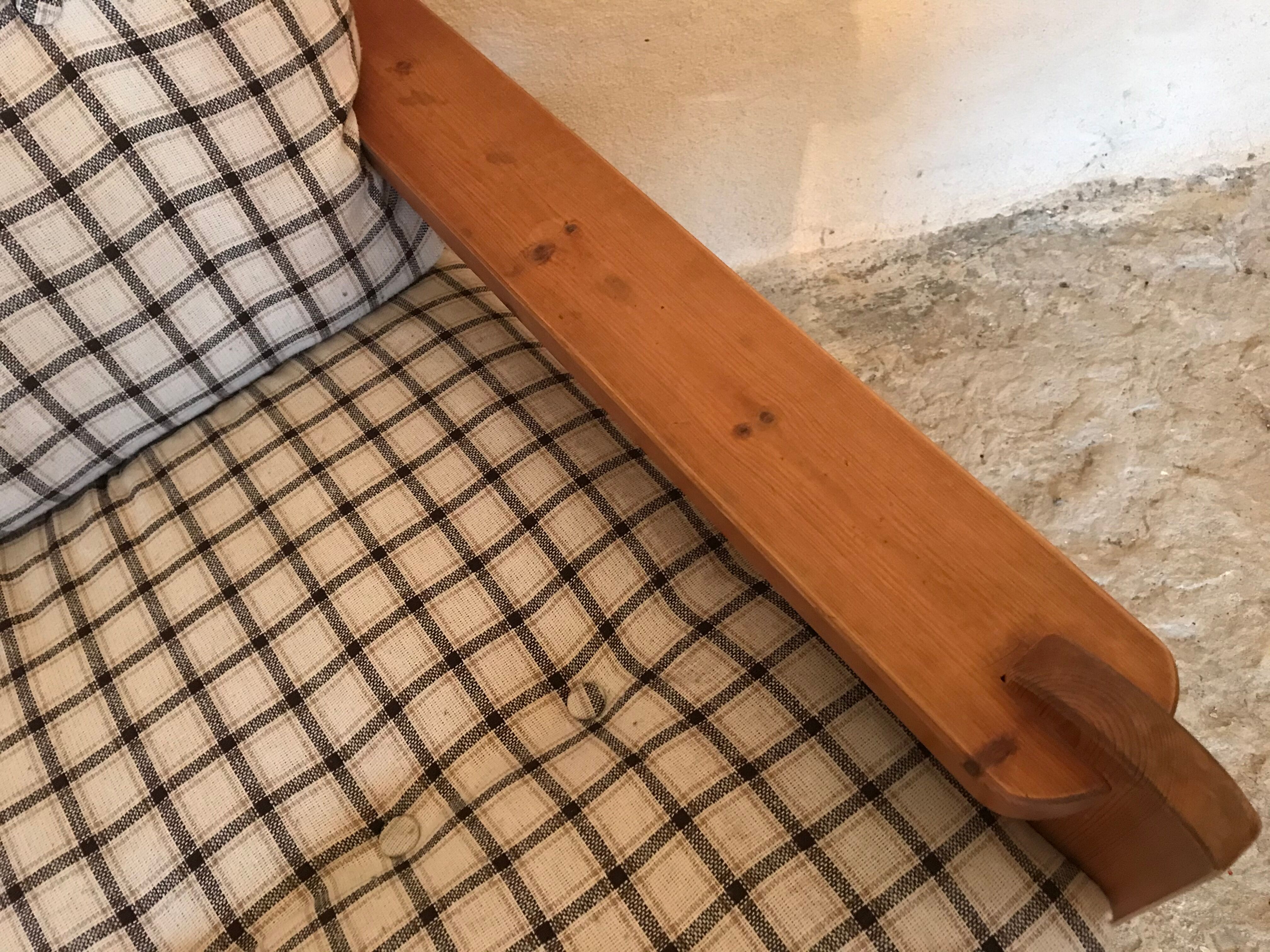 Vintage pine chair style Swedish chalet 1960-1980