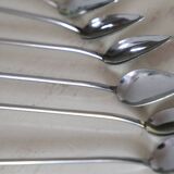 Service of 8 spoons of stainless steel jam and bamboo, vintage