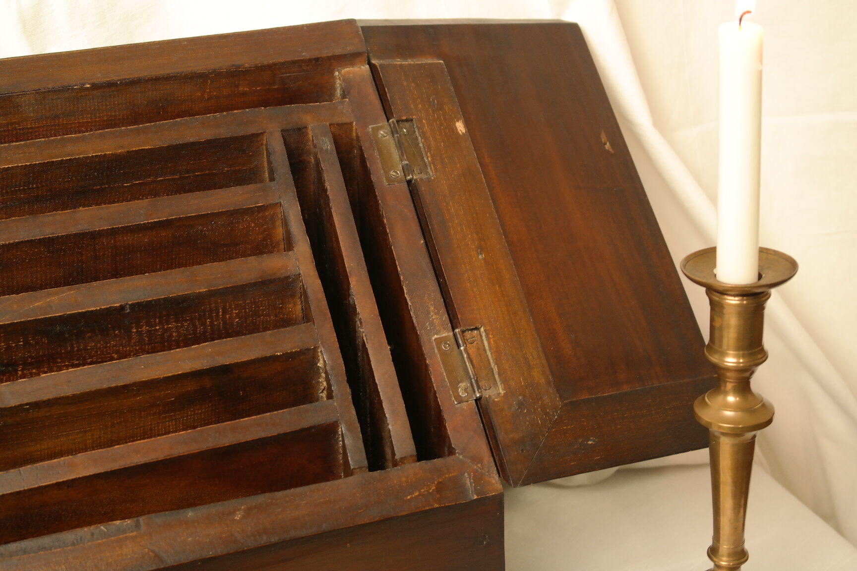 Antique table cabinet in solid mahogany XXth