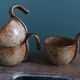 Sangria or punch cups in stoneware from Puisaye, Jean-Pierre Prud’homme