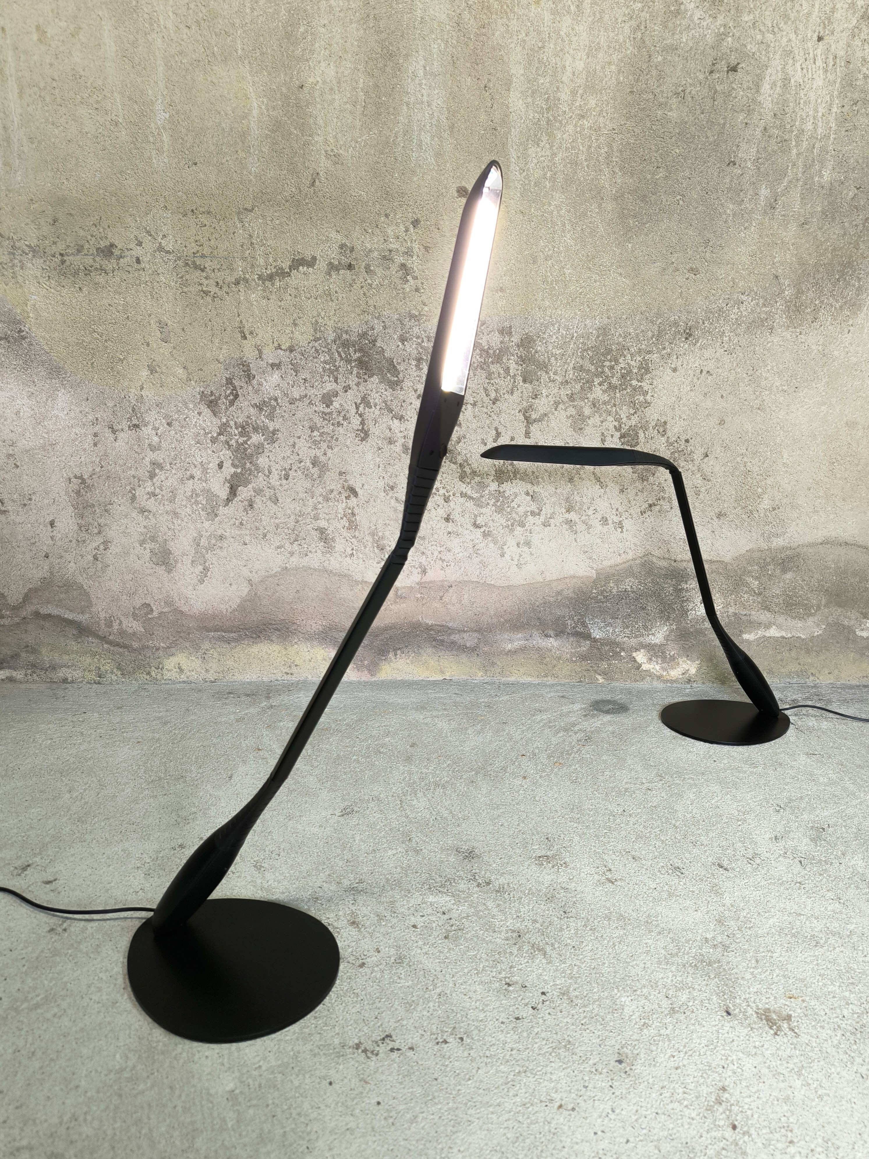 Pair of cobra lamps by Philippe Michel for Manade