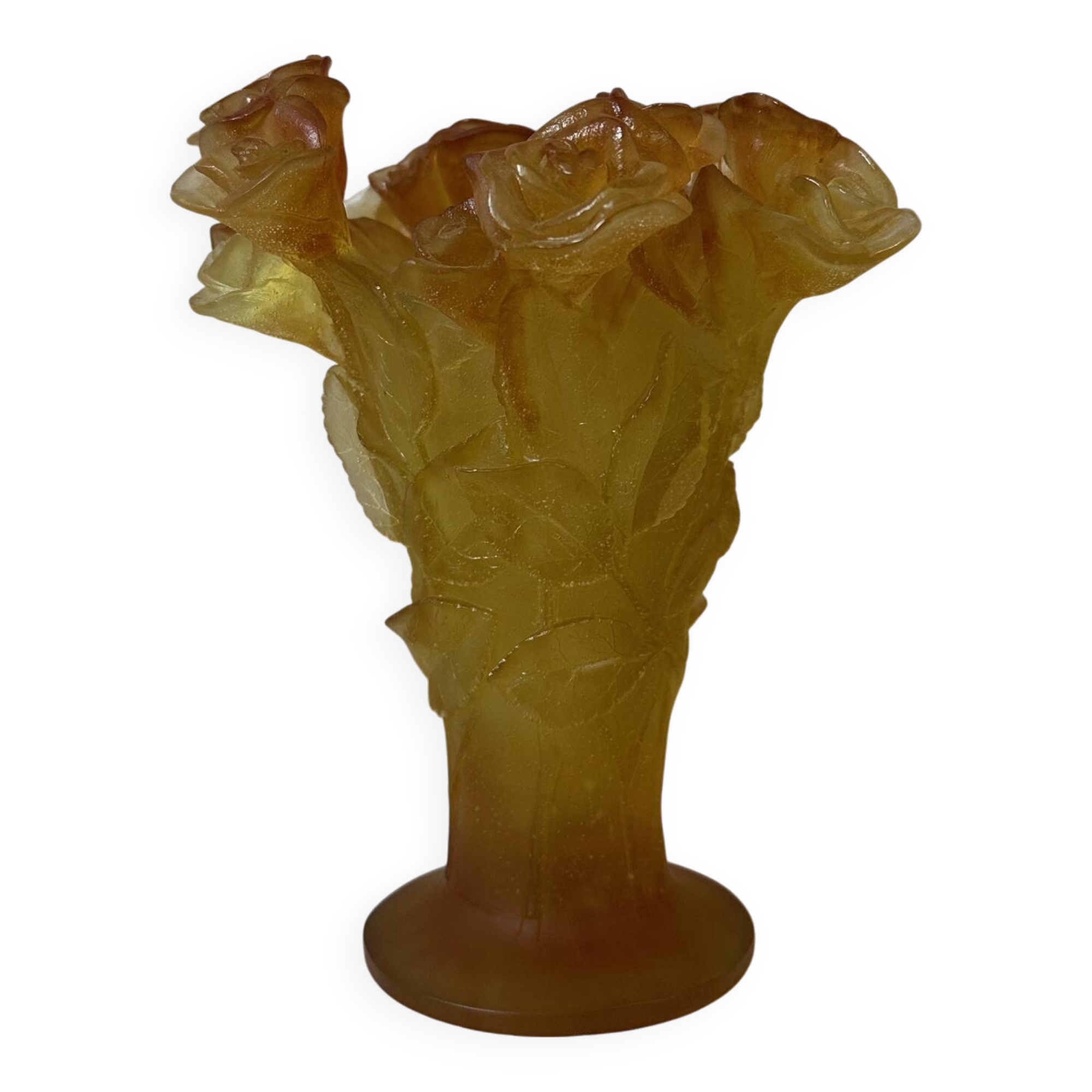 Daum glass paste vase