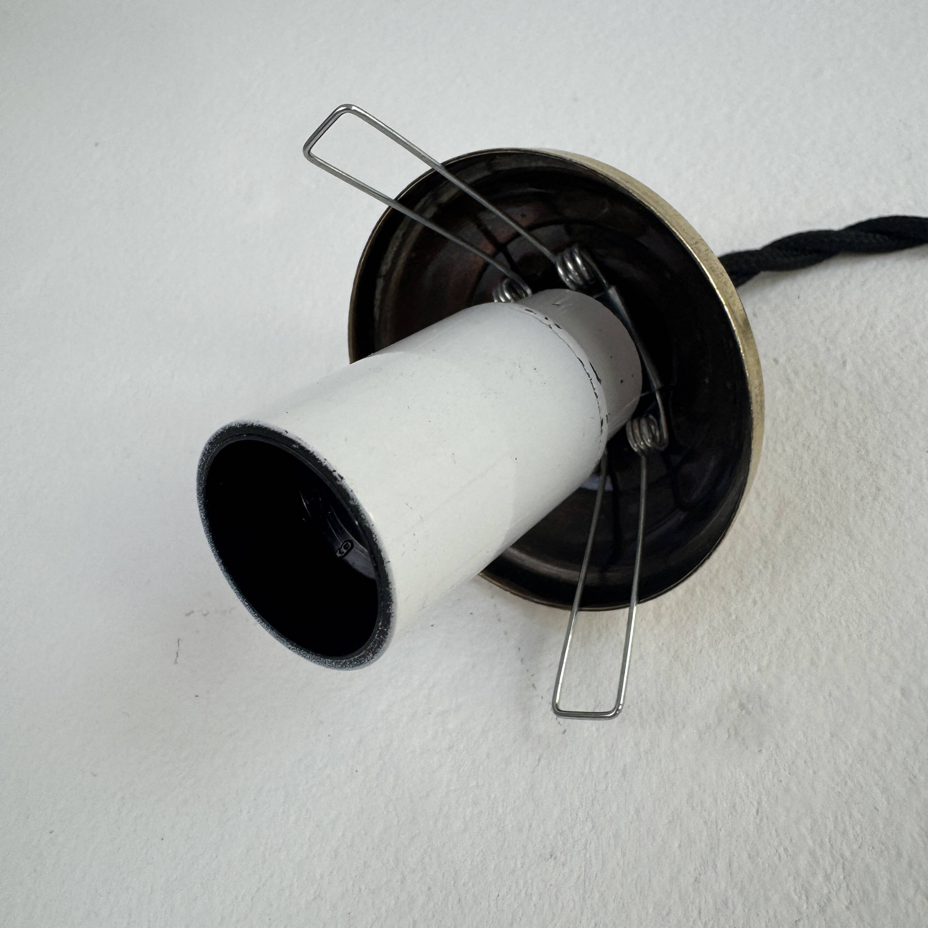 Pair of vintage round glass suspensions