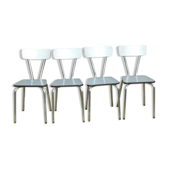 Série de 4 chaises formica des années 60-70