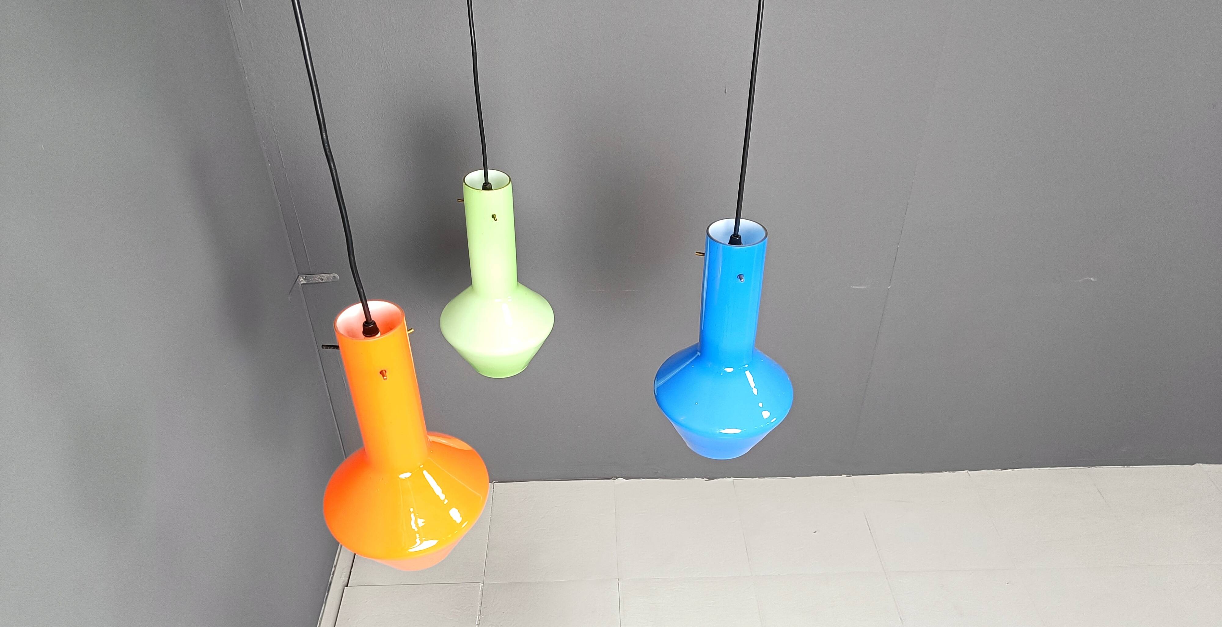 Vintage italian murano glass chandelier, 1960s