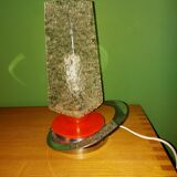 Vintage metal and glass lamp