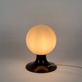 Wall lamp or table lamp in opaline glass and metal, 70s