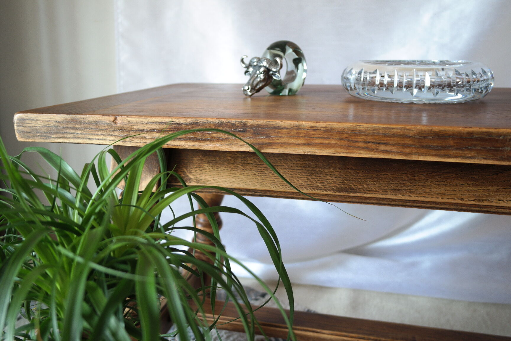 Country coffee table western vintage oak