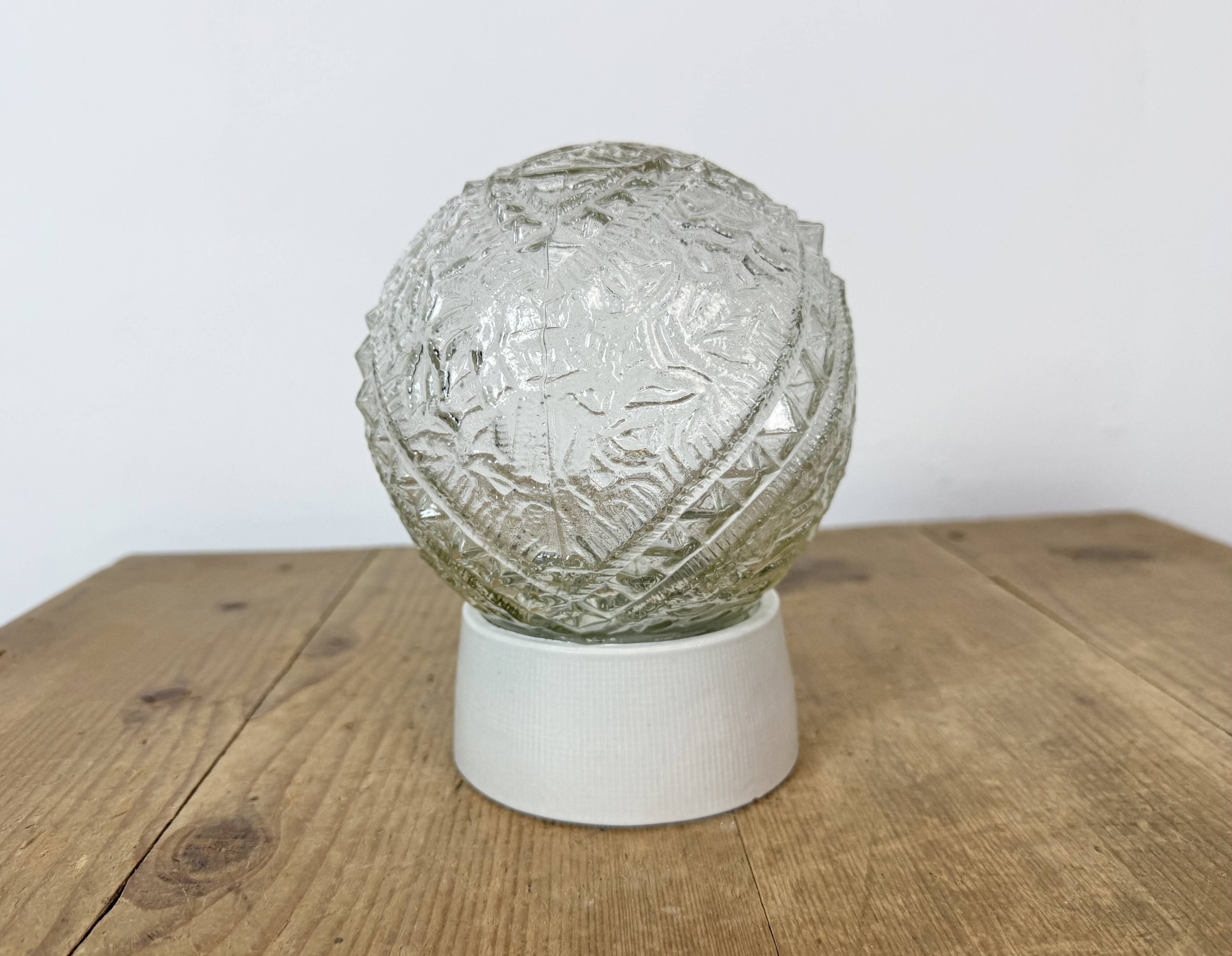 Vintage White Porcelain Ceiling Light, 1970s