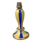 Bougeoir art déco jaune et bleu limoges