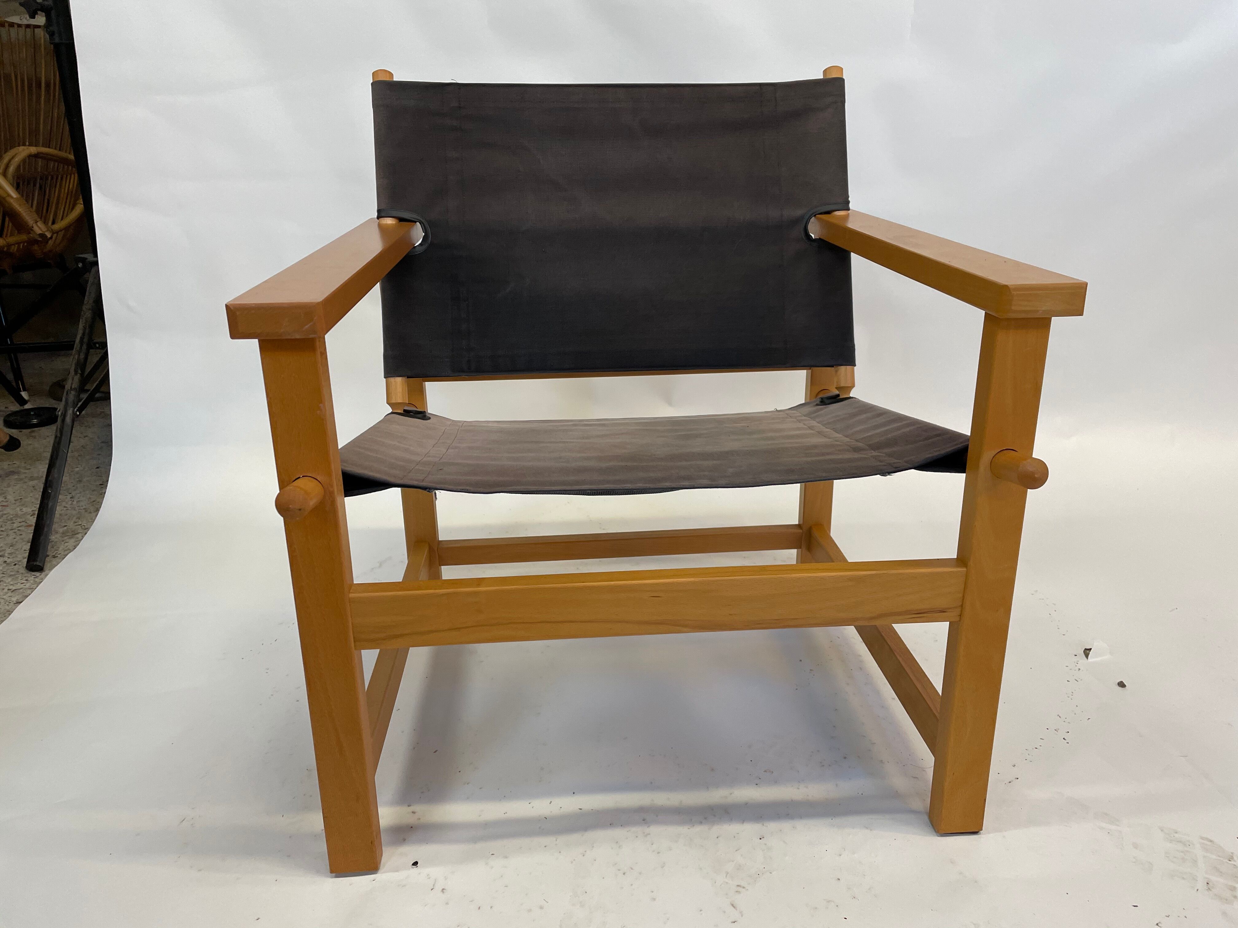 Vintage Safari Chair 1980s Hyllinge Møbler Denmark