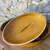 Large oval vintage earthenware terrine