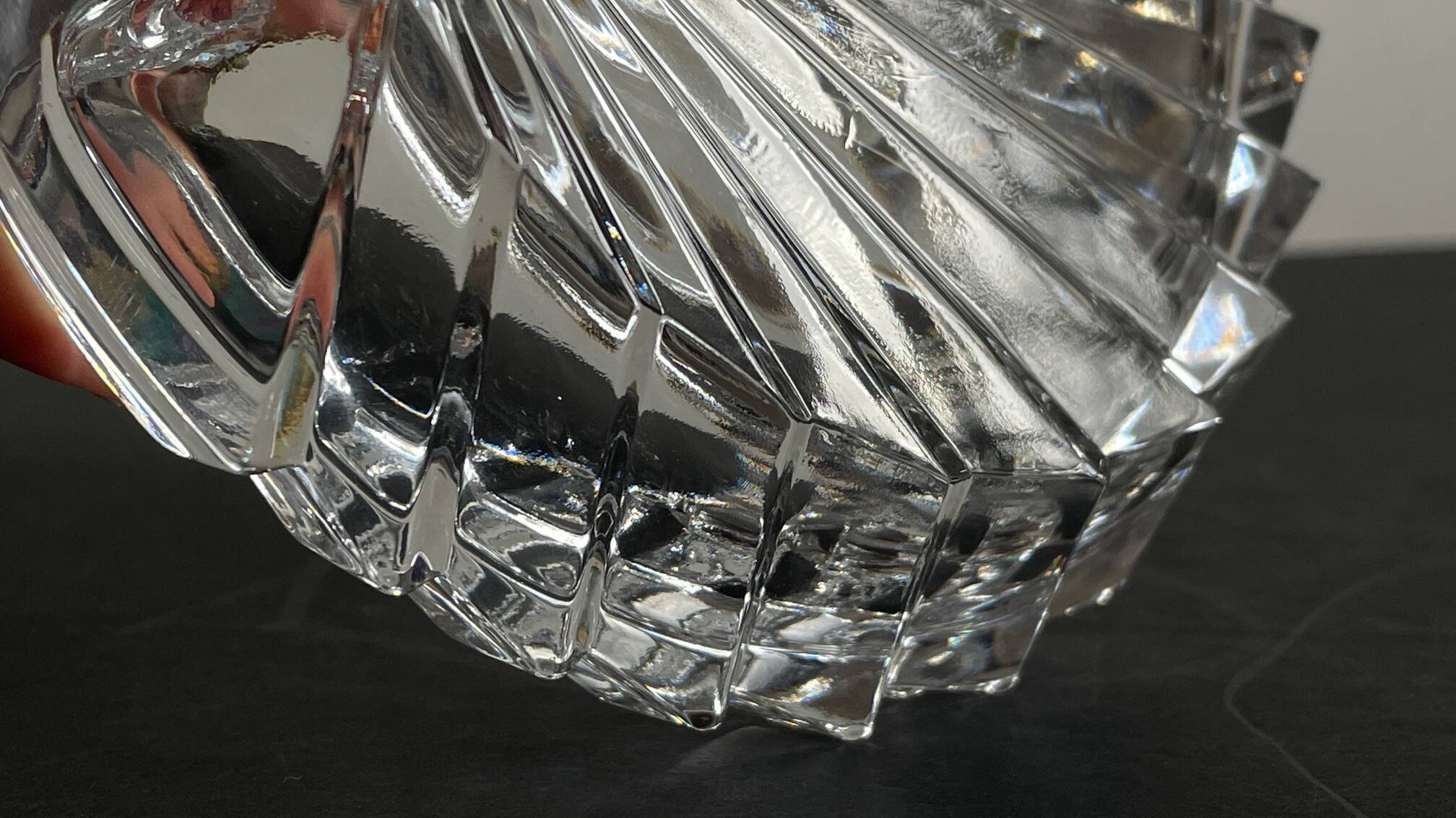 Vintage Crystal Ashtray in Seashell Shape