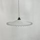 Pleated opaline pendant light