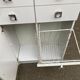White bathroom storage cabinet from the 80s