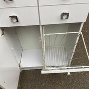 Armoire de rangement blanche salle de bain années 80