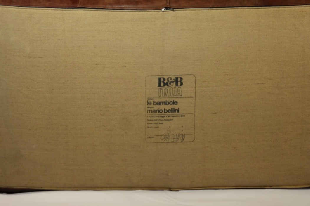 Leather sofa "Bambole" by Mario Bellini for B Italia 1970s