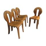 1980's wooden dining chairs.