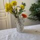 Vase en verre transparent ciselé