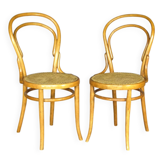 Two brand new caned No. 14 chairs, not Thonet (origin Germany)