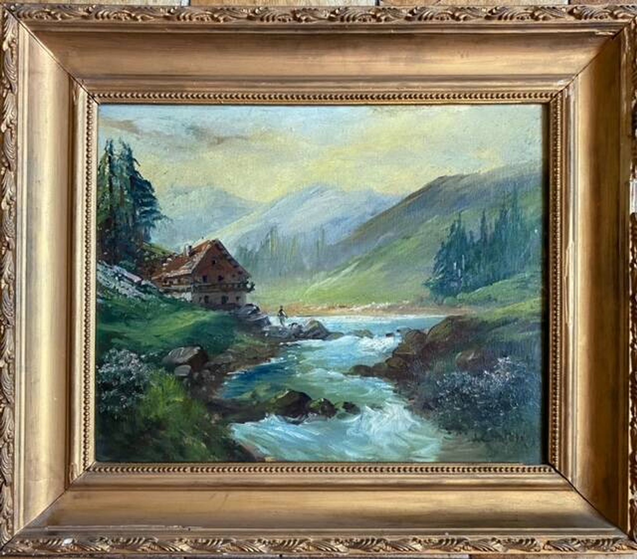 Toile, paysage de montagne de Chatelin