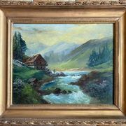 Toile, paysage de montagne de Chatelin