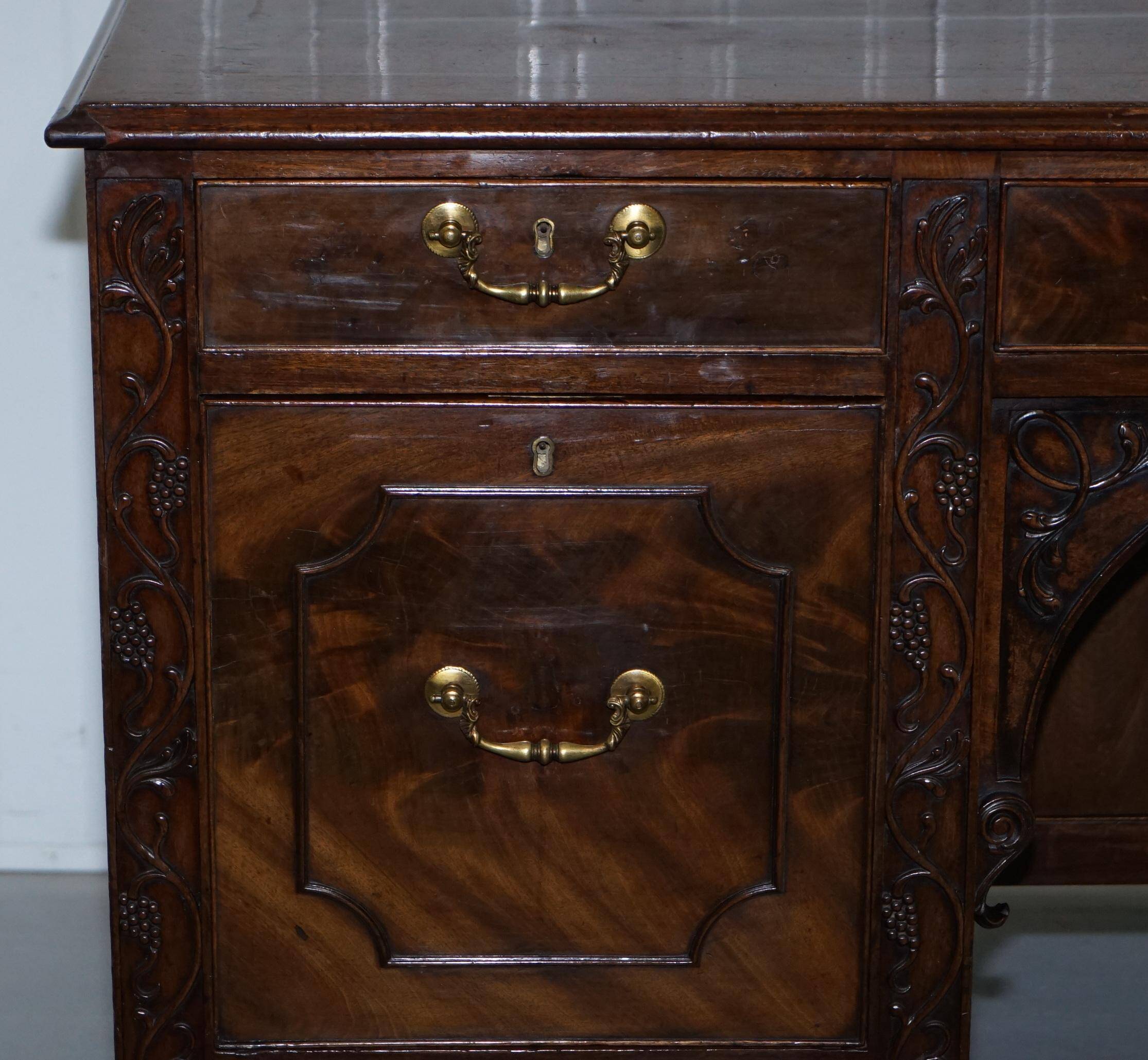George III mahogany buffet Viscountess Boyd of Ince Castle Chippendale