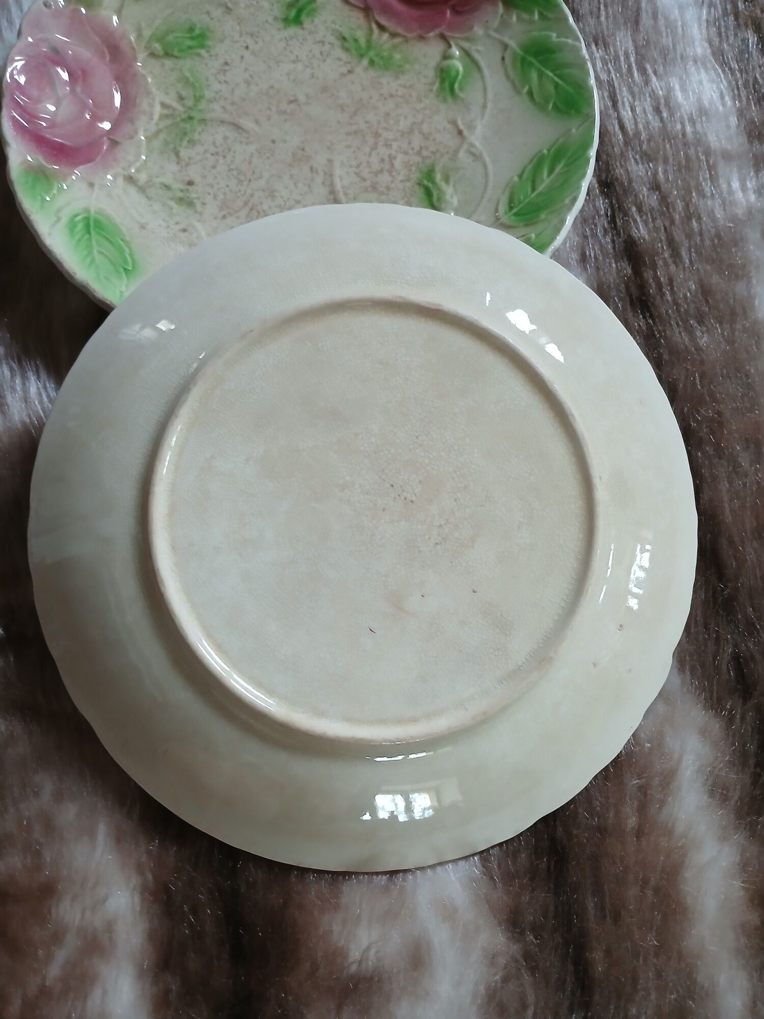 10 assiettes très anciennes en barbotine 