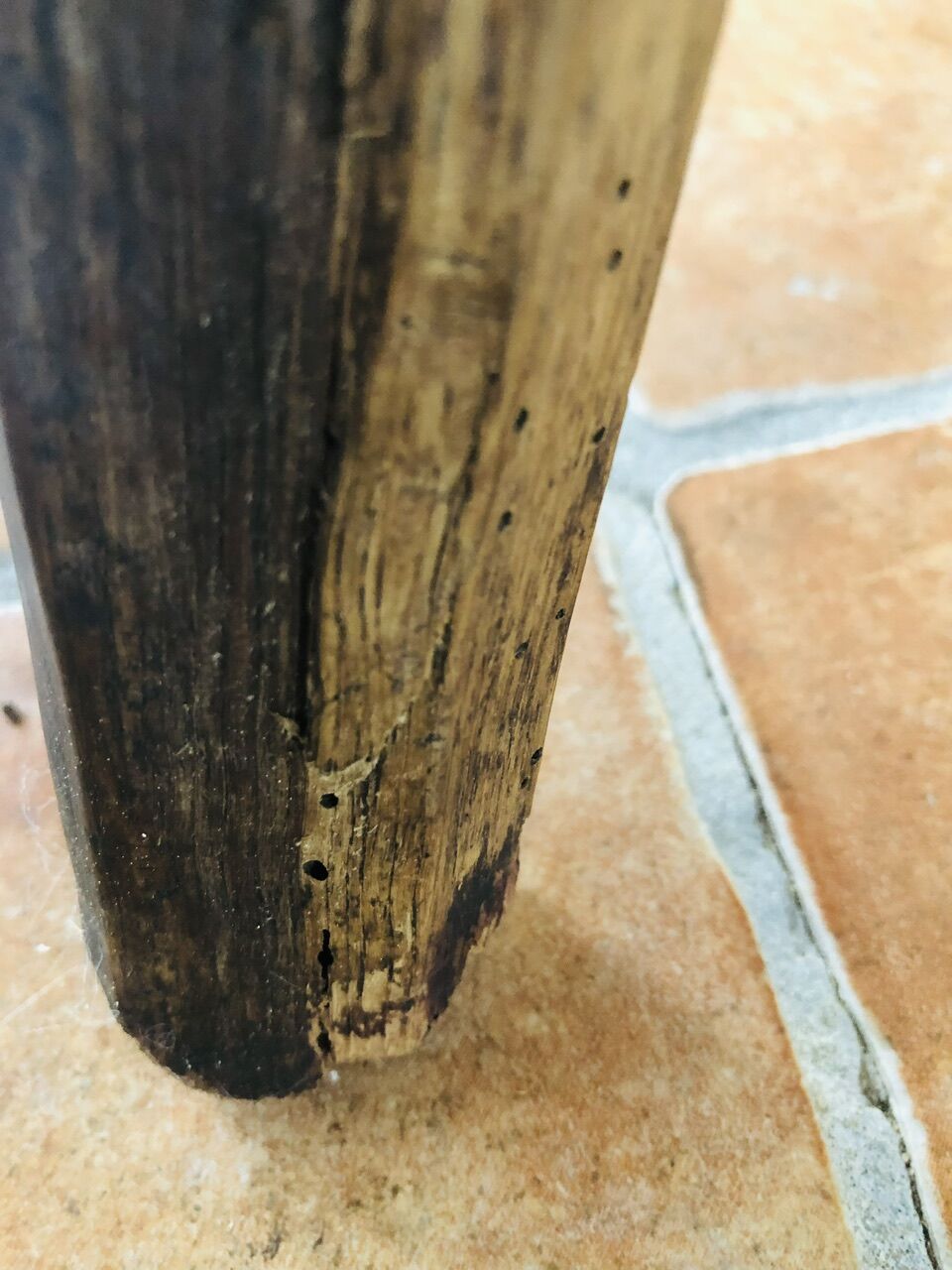 Oak farmhouse bench, circa 40's /50's