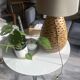 Large wooden honeycomb floor lamp