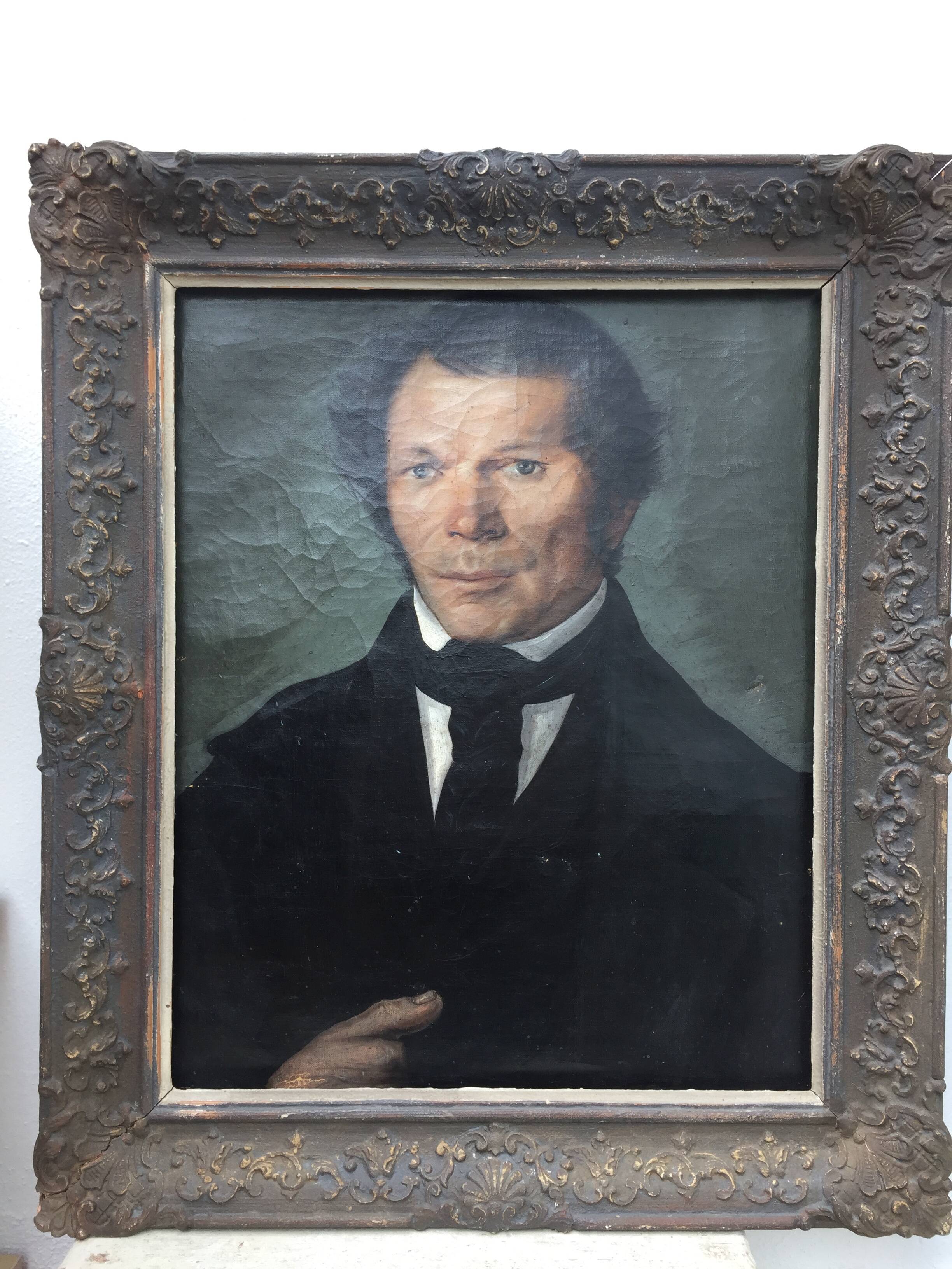 Unknown antique master portrait of a noble gentleman, oil on canvas