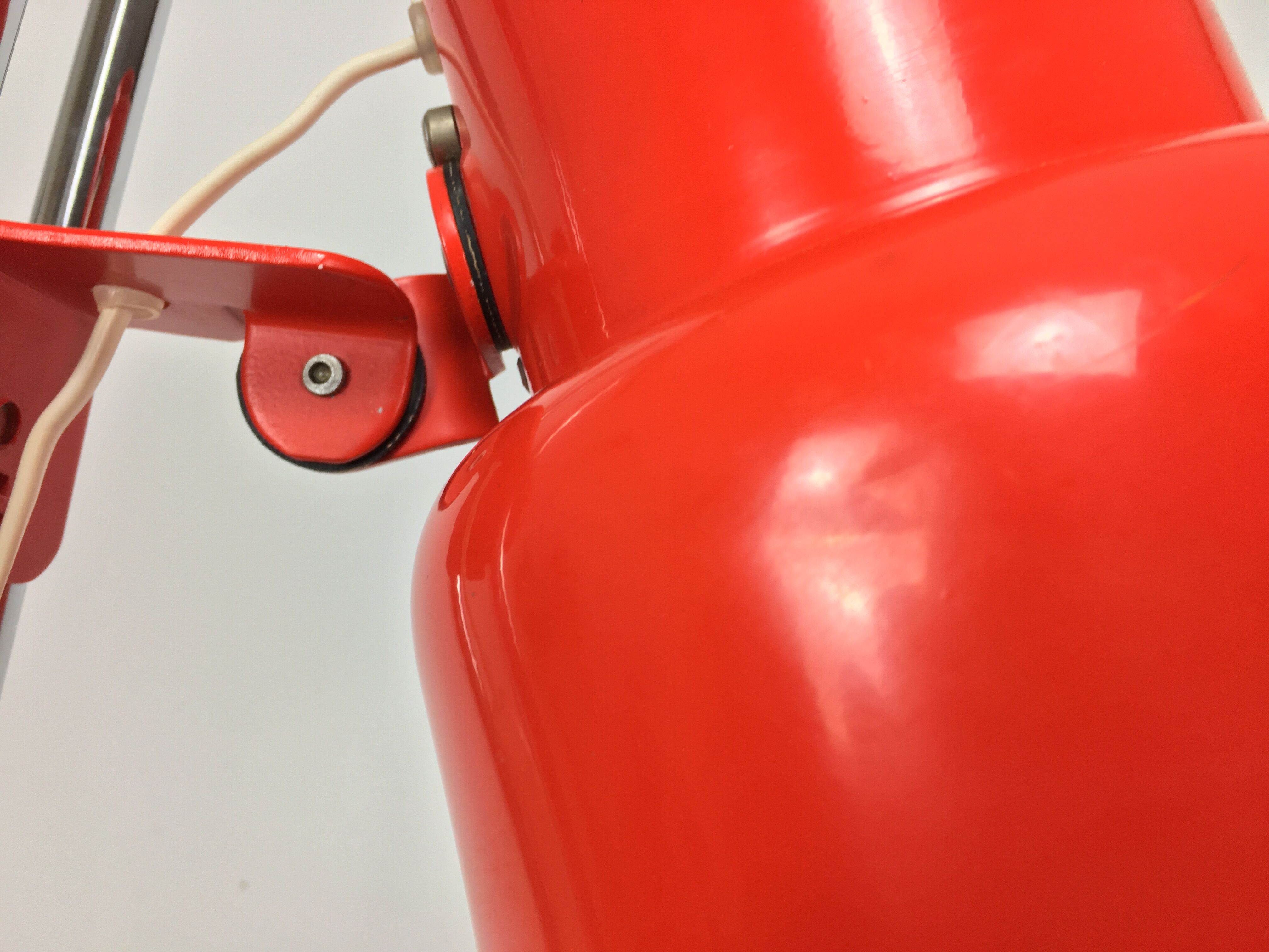 Lamppost for Ikea, space age, orange spot, 70s