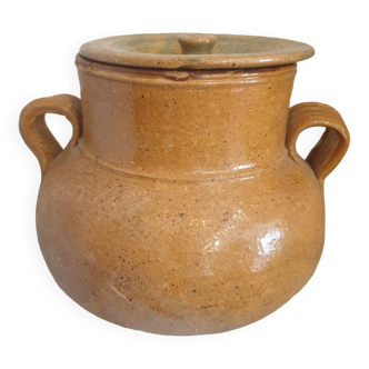 Vallauris glazed terracotta jar