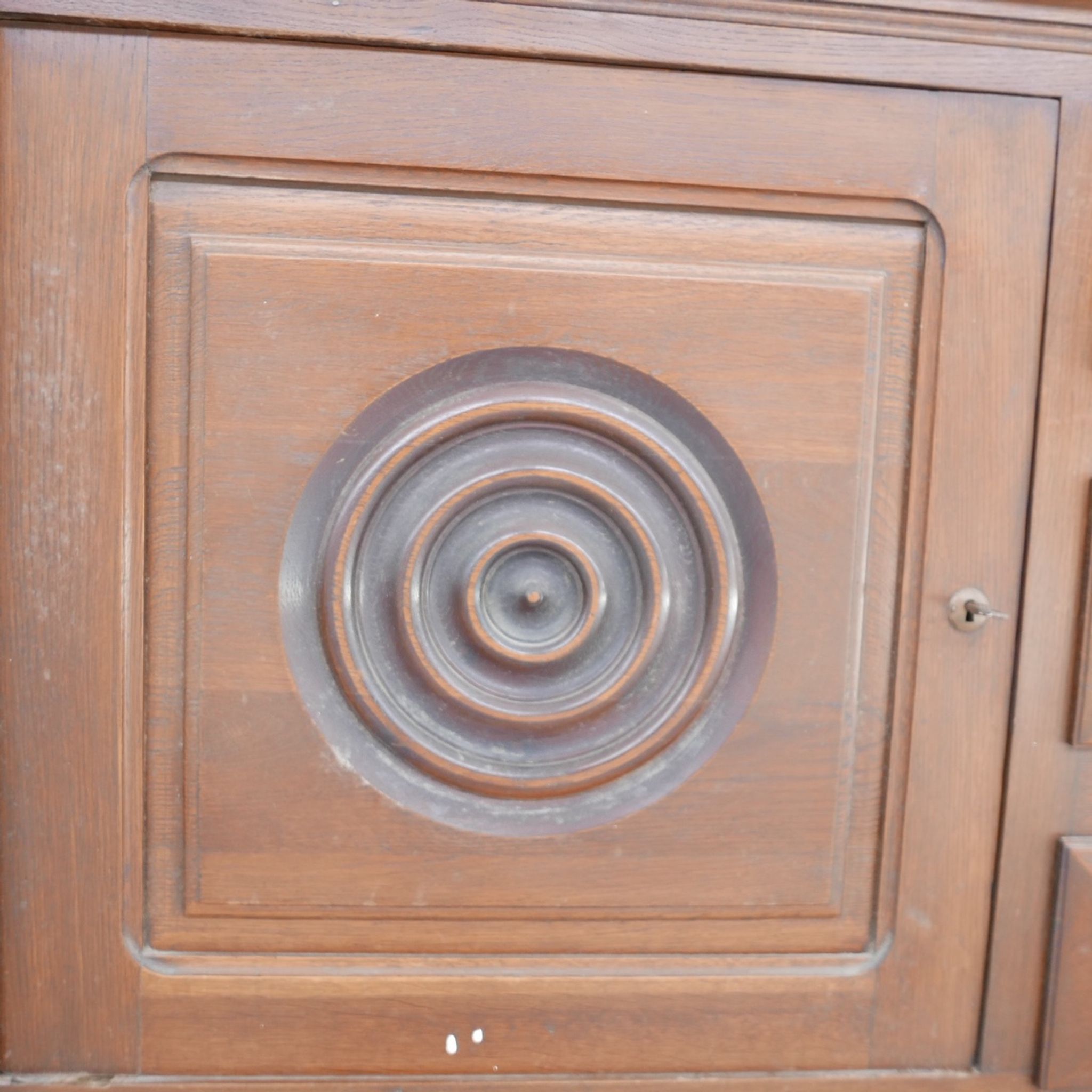 Dudouyt Style French Art Deco Oak and Marble Sideboard