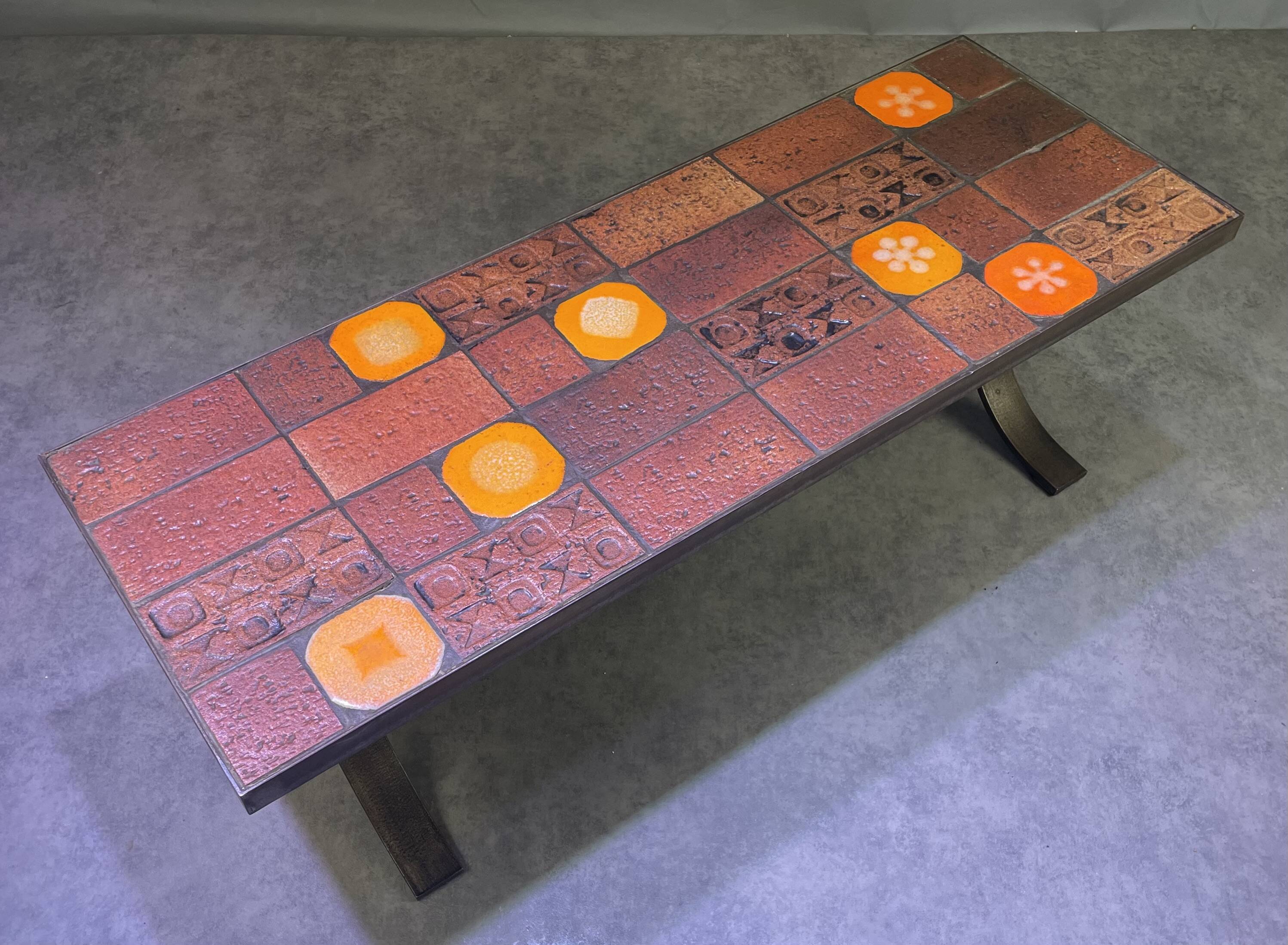 Glazed ceramic coffee table