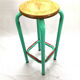 Tabouret haut d'atelier acier et bois
