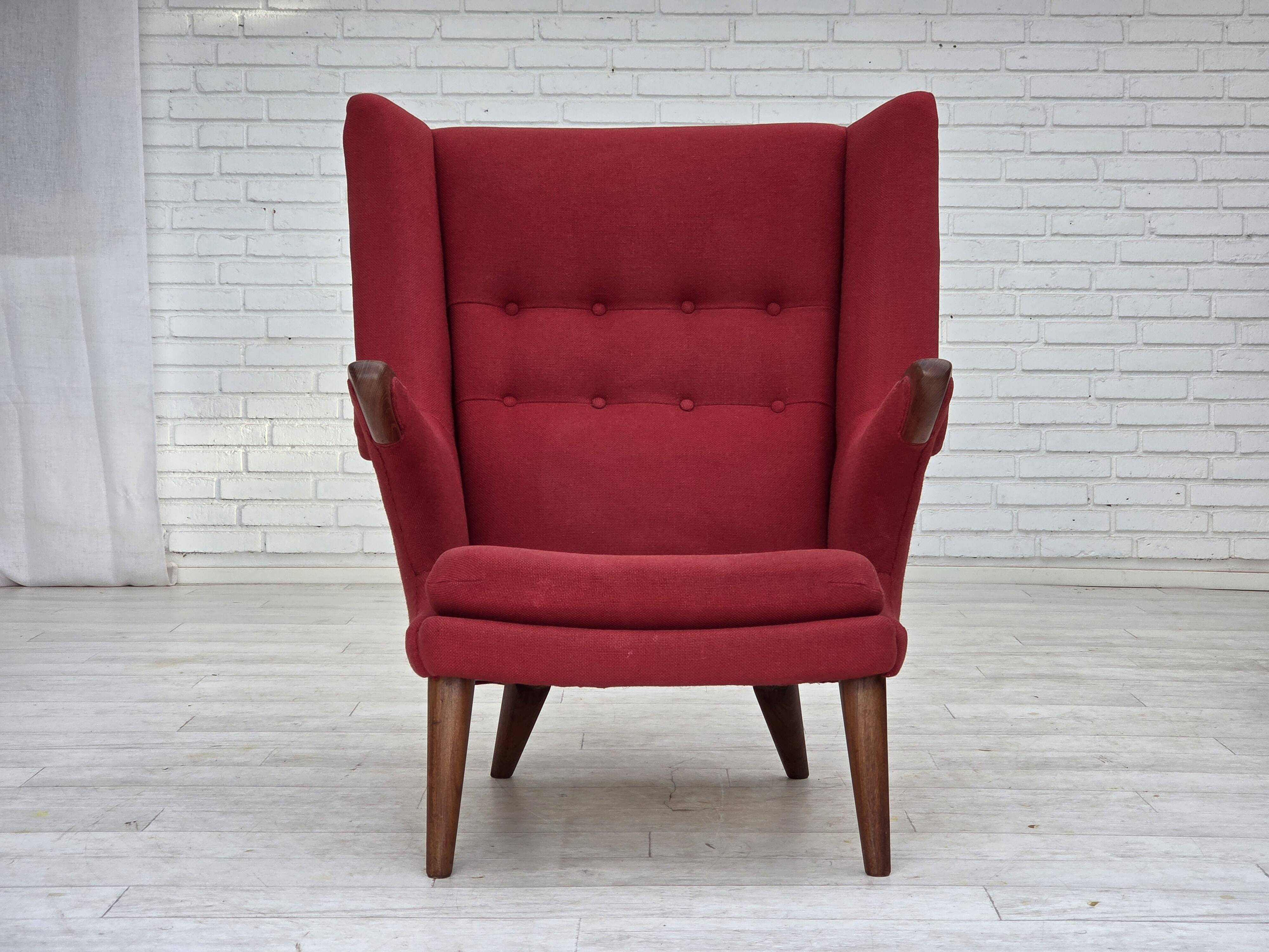 1970s, Danish design by Bent Møller Jepsen, "Teddy" chair, furniture wool.