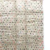 Moroccan Berber carpet Beni Ouarain ecru with colorful polka dots 2.47x1.55m