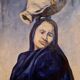 Oil on canvas homage to mad leclercq: orientalist school around 1950