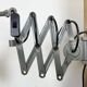 Grey Industrial Scissor Wall Lamp from Elektroinstala, 1960s
