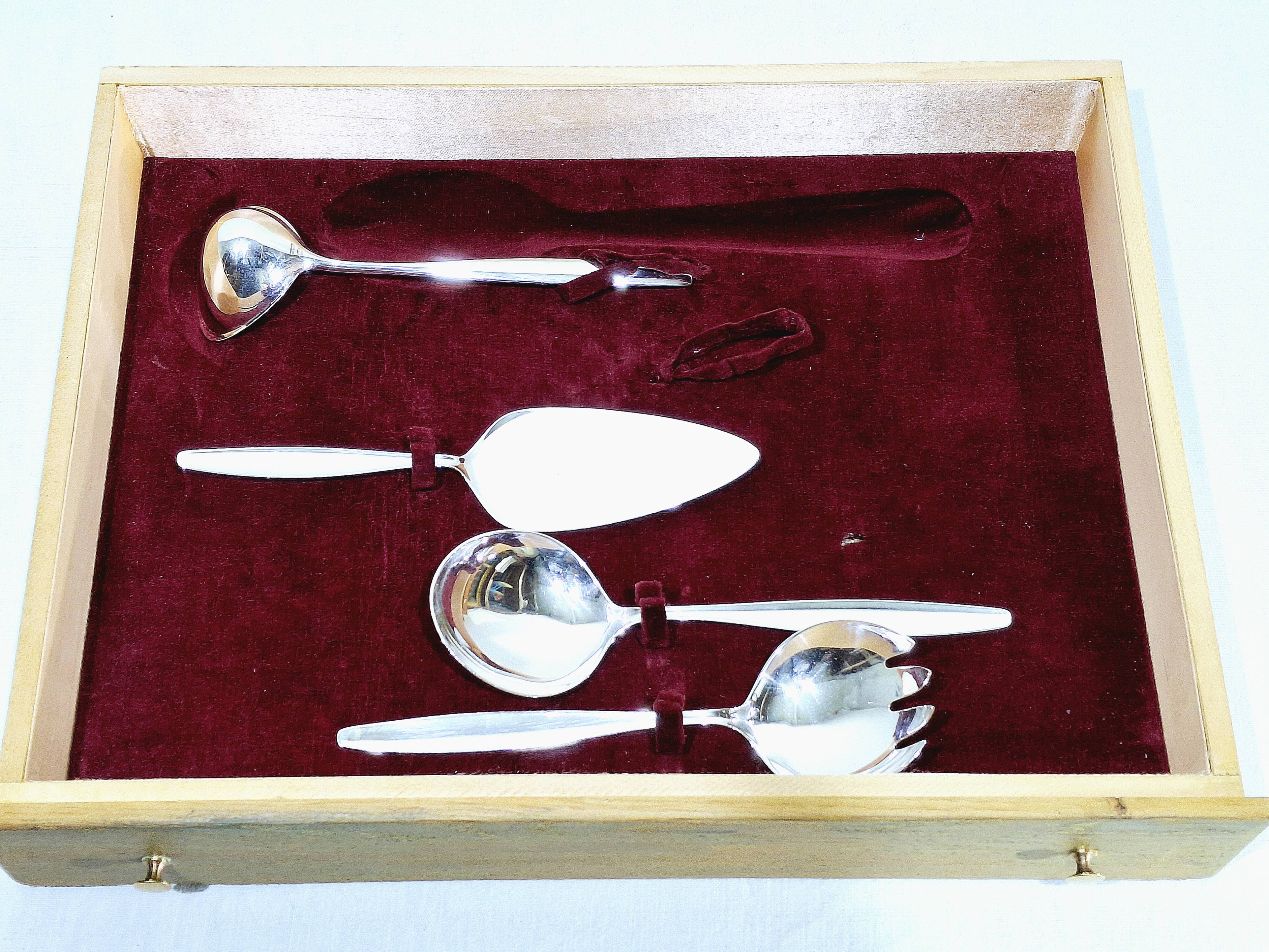 Georg jensen cutlery - cypress model - 133 pieces, sterling silver
