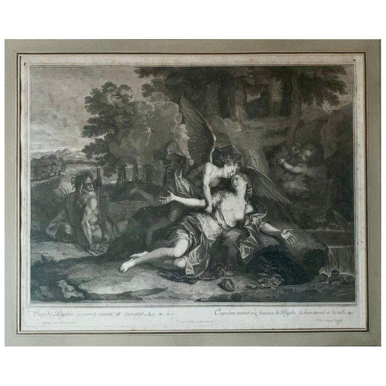 Antoine Coypel, Love and Psyche, engraving by Jean Audran, eighteenth century